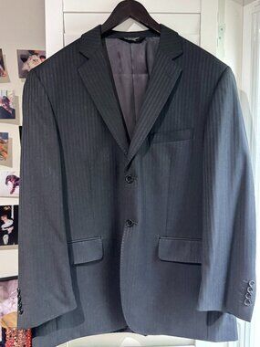 ✨🖤 Pronto Uomo Moore Super 120's Wool Blazer 42S Pinstripe Jacket 🖤✨